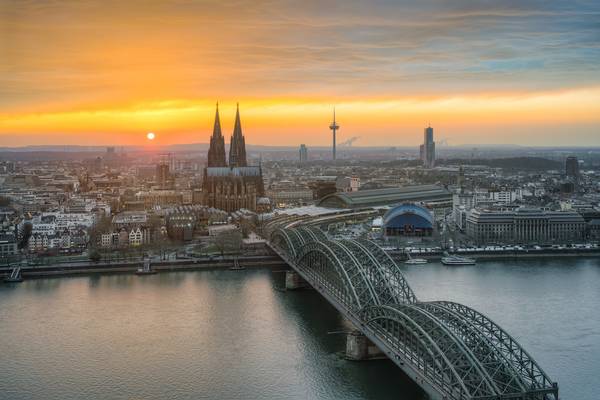 Blick über Köln bei Sonnenuntergang from Michael Valjak