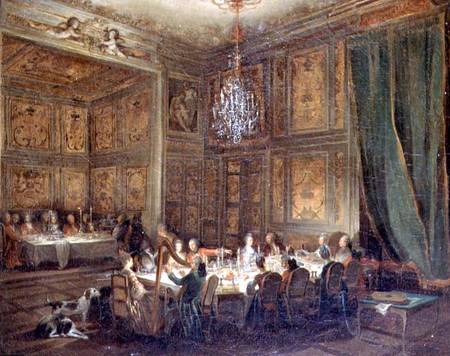 Dinner of the Prince of Conti (1717-76) in the Temple from Michel Barthelemy Ollivier or Olivier