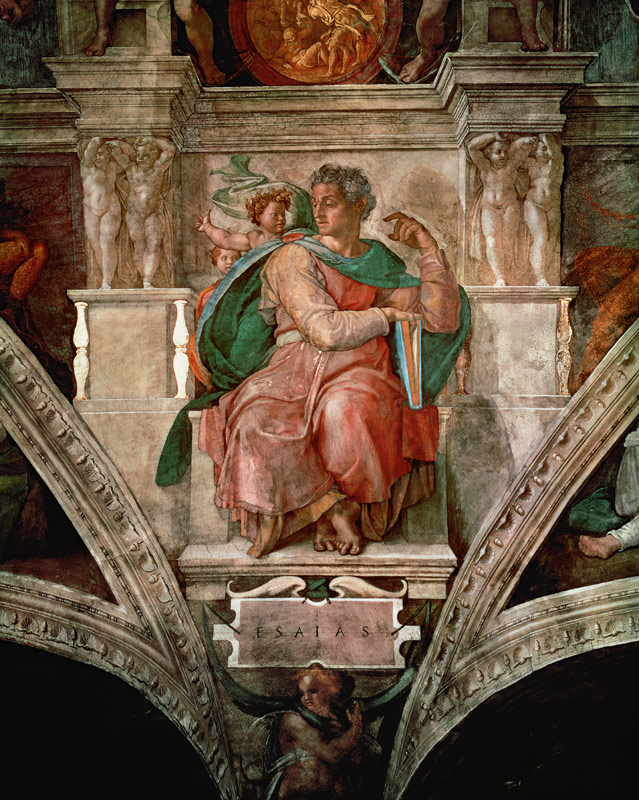 Sistine Chapel Ceiling: The Prophet Isaiah from Michelangelo (Buonarroti)