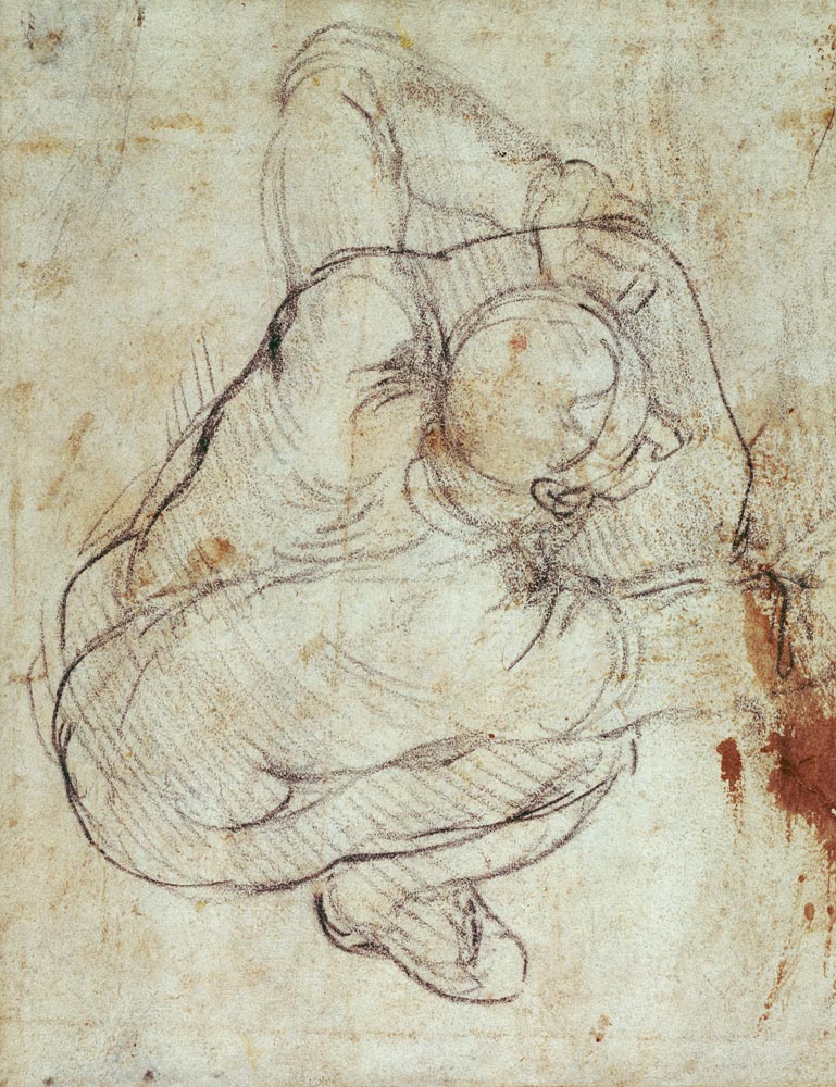Study for the Last Judgement (for verso see 191772) from Michelangelo (Buonarroti)