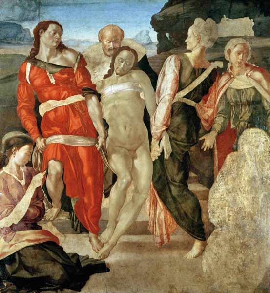 The Entombment (unfinished) (panel) from Michelangelo (Buonarroti)