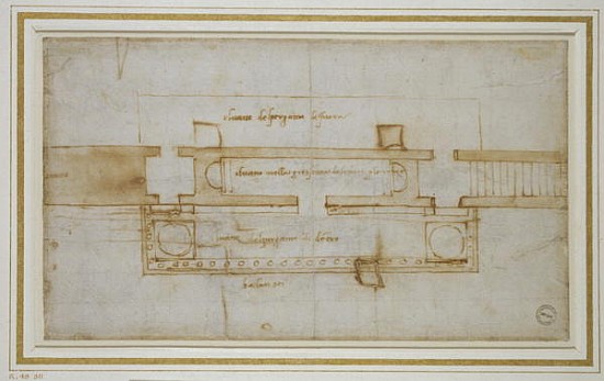 Design for a (?)Relic Chamber, 16th century from Michelangelo (Buonarroti)