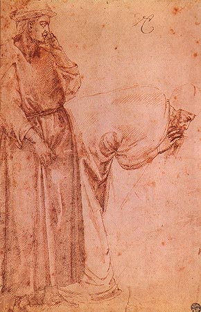 Zwei Figuren nach Giotto from Michelangelo (Buonarroti)