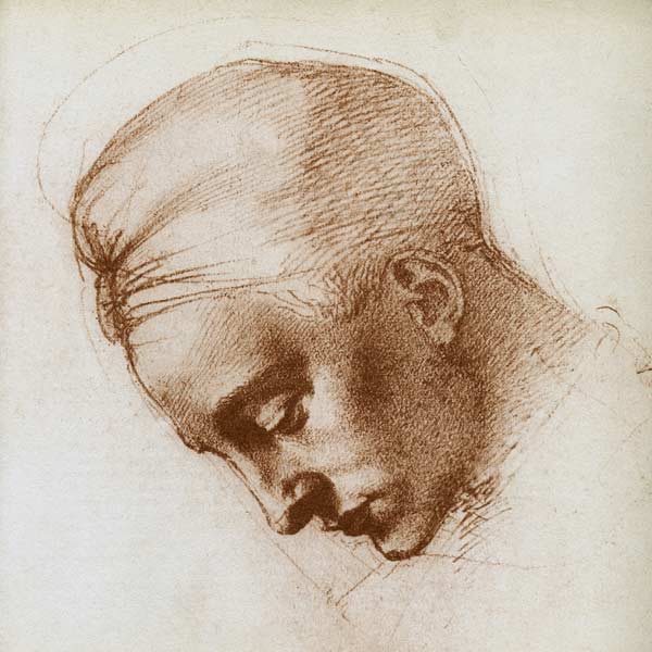 Studie zum Kopf der Leda from Michelangelo (Buonarroti)