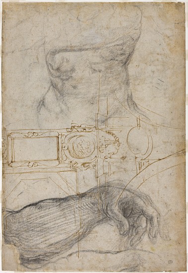 Scheme for the decoration of the ceiling of the Sistine Chapel from Michelangelo (Buonarroti)