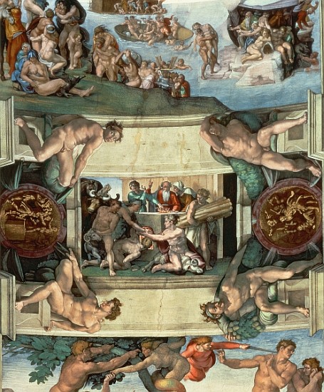 Sistine Chapel Ceiling (1508-12): The Sacrifice of Noah, 1508-10 from Michelangelo (Buonarroti)