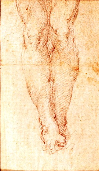 Study for a Crucifixion (black chalk on paper) from Michelangelo (Buonarroti)