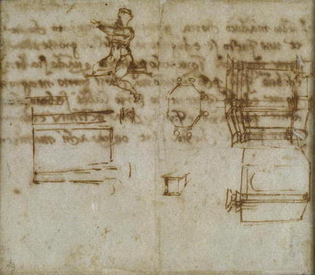 Study of an Octagonal building, 1518 (pen & ink on paper) from Michelangelo (Buonarroti)