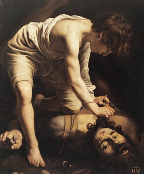 David besiegt Goliath. from Michelangelo Caravaggio