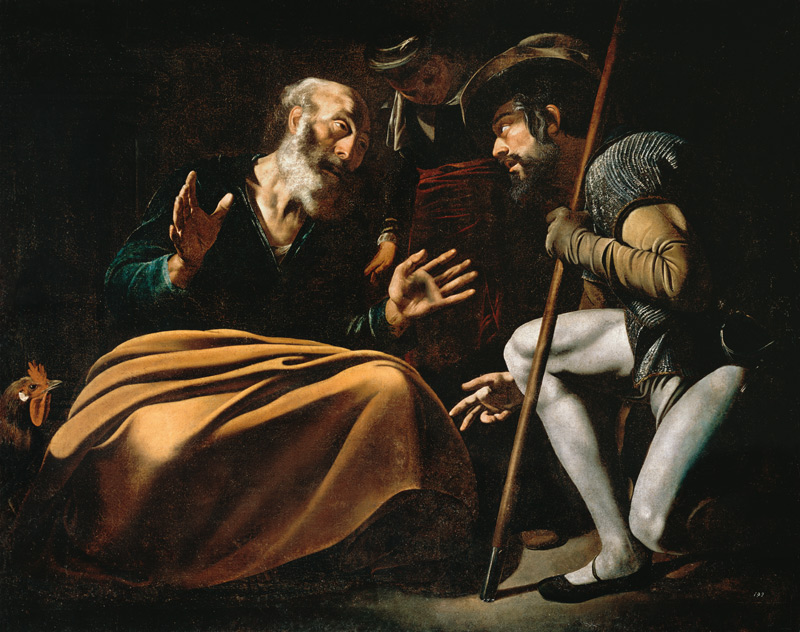Petrus verleugnet Jesus from Michelangelo Caravaggio