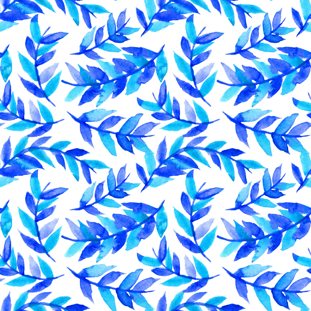 Blaue Blätter gebogen from Michele Channell