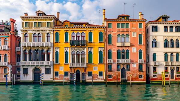 Bunte Häuser am Canale Grande in Venedig  from Miro May