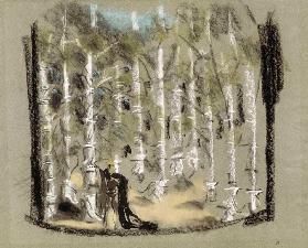 Bühnenbildentwurf: Der Wald