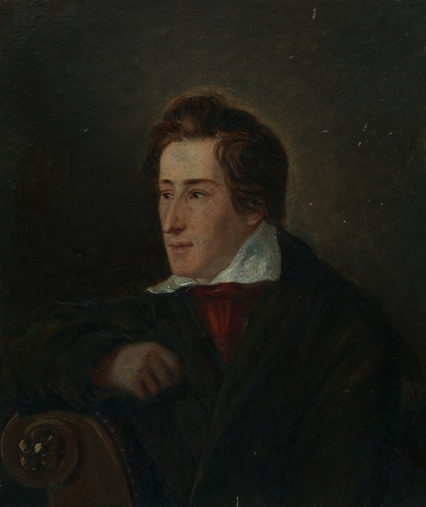 Portrait of the poet Heinrich Heine (1797-1856) from Moritz Daniel Oppenheim