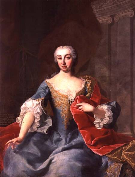 Katherina, Countess Harrach nee Countess Bouqnoy, wife of Count Karl Anton von Harrach from Mytens (Schule)