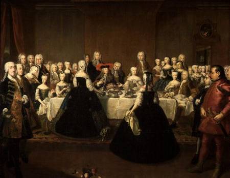 Wedding Breakfast of Empress Maria Theresa of Austria and Francis of Lorraine, later Francis I from Mytens (Schule)