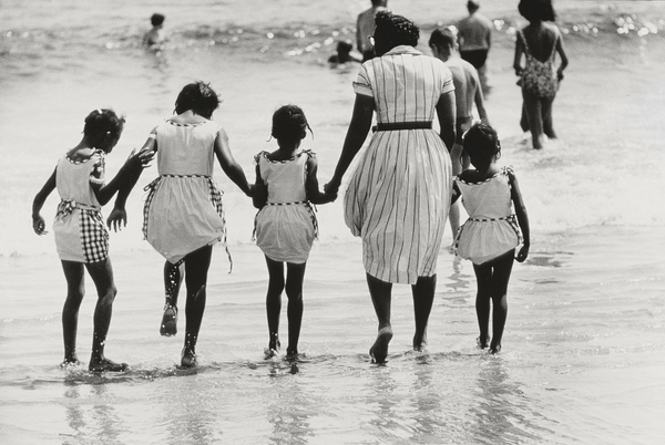 Mother and 4 Daughters Entering Water at Coney Island, Untitled 37 from Nat Herz