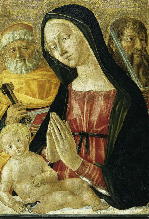 Madonna mit Kind und den Heiligen Petrus und Paulus from Neroccio di Bartolomeo di Benedetto de' Landi