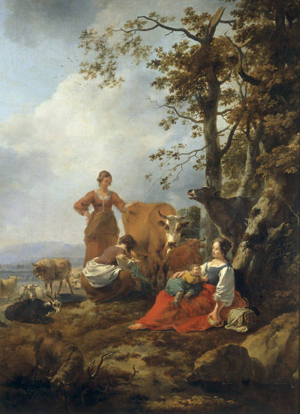N.Berchem, Landschaft mit Hirtinnen from Nicolaes Berchem