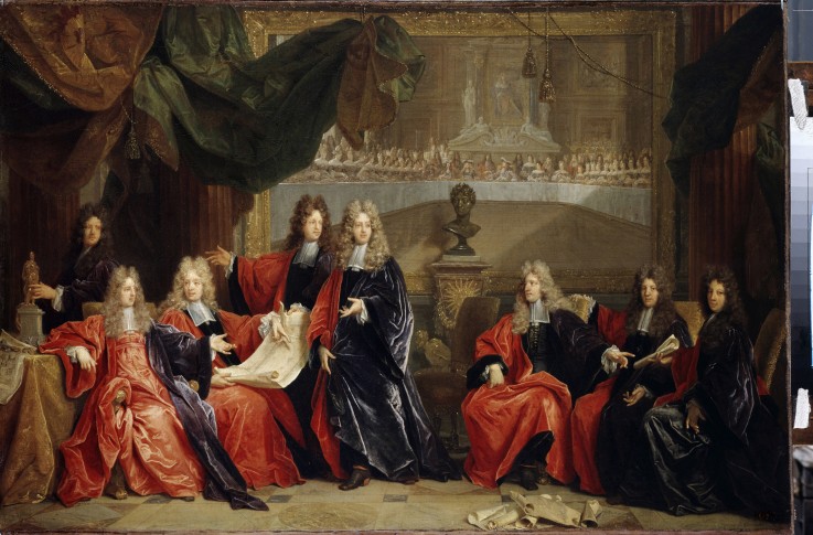 Provost and Municipal Magistrates of Paris Discussing the Celebration of Louis XIV's Dinner at the H from Nicolas de Largillière