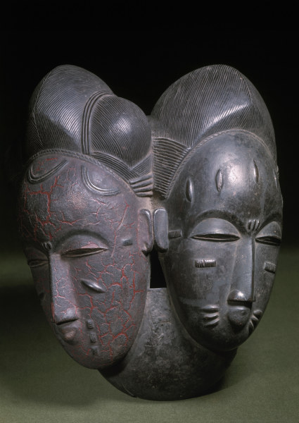 Afrikan.Zwillingsmaske der Baule from 