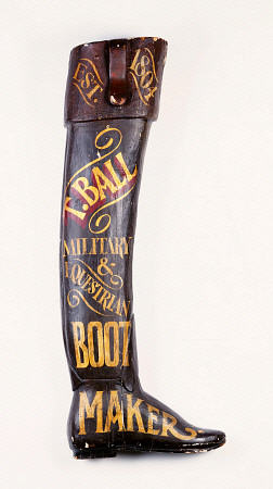 A Painted And Carved Wooden Boot Maker''s Shop Sign, 19th Century from 