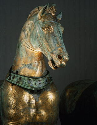 Basilica di San Marco, Venice: horse, Roman (gilded bronze) (detail) from 