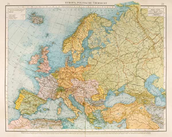 Europa, Polit.Landkarte 1899 from 