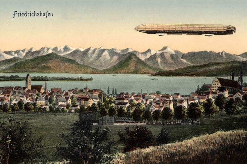 Friedrichshafen mit Zeppelin from 