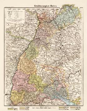 Großherzogtum Baden ,  Landkarte 1902