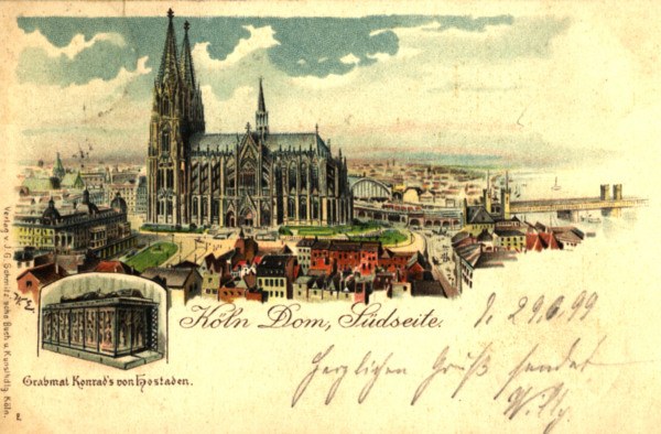 Köln, Dom, Bildpostkarte 1899 from 