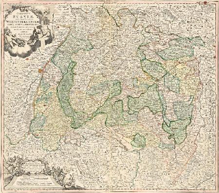 Landkarte Schwäb.Kreis um 1710