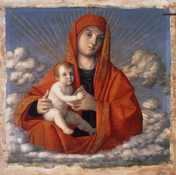 N.Rondinelli, Maria mit Kind in Wolken from 