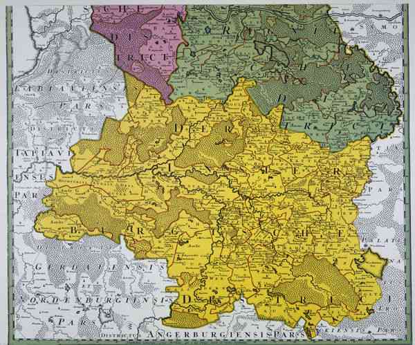 Ostpreussen, Kreis Tilsit u.a. Landkarte from 