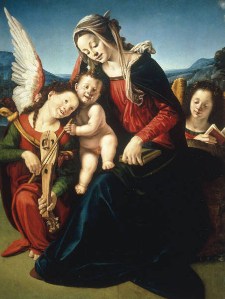 Piero di Cosimo, Maria mit Kind u.Engeln from 