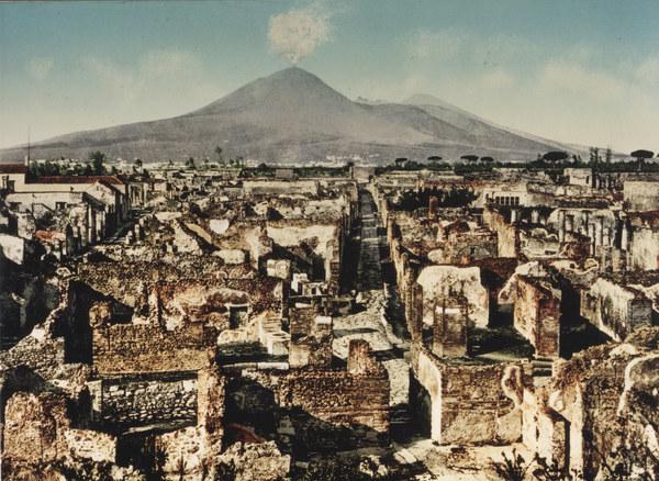 Italy, Pompeii, view across excavations from 