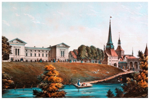 Rostock vom Steintor, um 1844 from 