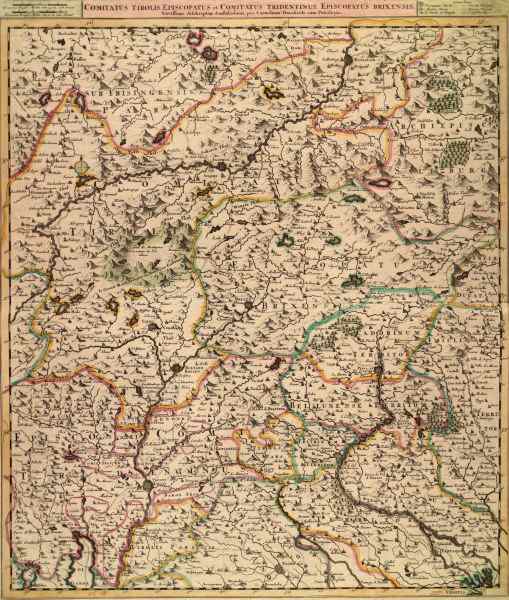 Tirol, Landkarte um 1650 from 
