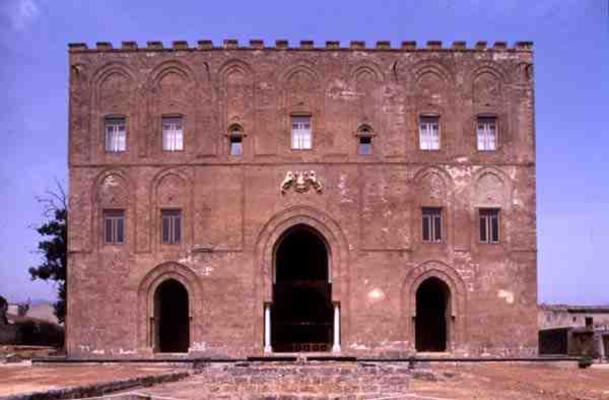 View of the facade, 12th century (photo) from 