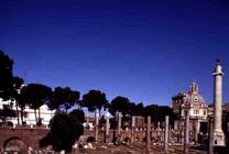 View of the Forum of Trajan and Trajan's Column, Roman, 2nd century AD (photo)