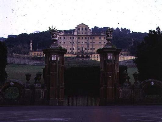 View of the villa from the lower piazza, designed for Cardinal Pietro Aldobrandini by Giacomo della from 