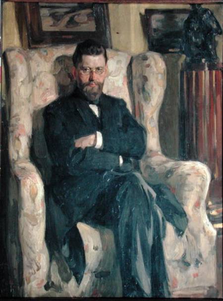 Portrait of the collector Alexei A. Bakhrushin (1865-1929) from Osip Emmanuilovich Braz