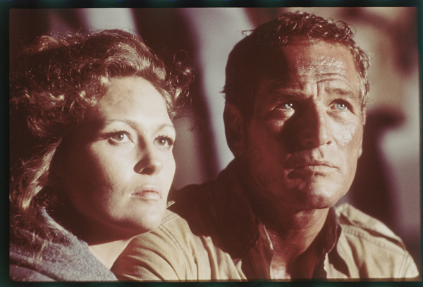 Paul Newman and Faye Dunaway on set of Towering Inferno from Orlando Suero