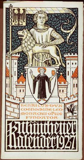 Das Wappen des Volksstaates Hessen v (om) J (ahre) 1920