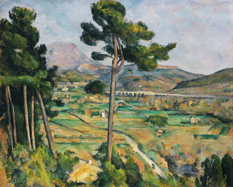 Landschaft mit Viadukt - Mont Sainte-Victoire from Paul Cézanne