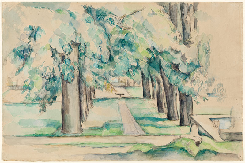 Le bassin et lallée des marronniers au Jas de Bouffan from Paul Cézanne