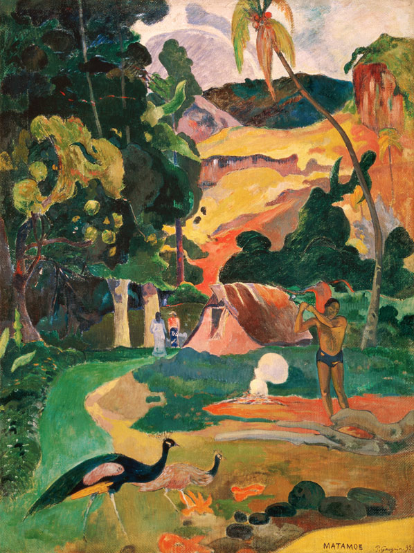 Landschaft mit Pfauen (Metamoe) from Paul Gauguin