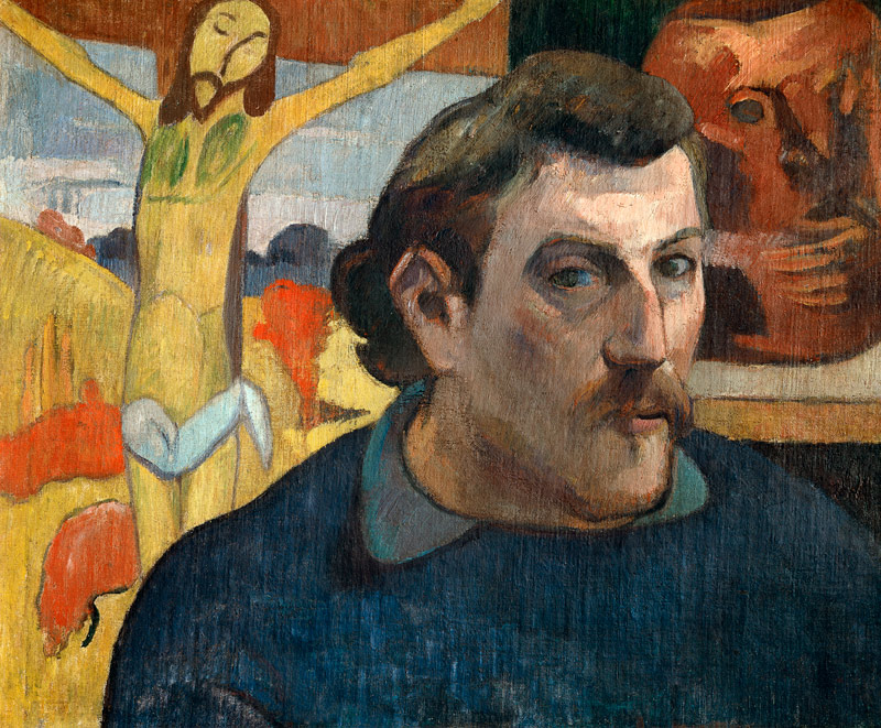Selbstbildnis mit gelbem Christus from Paul Gauguin