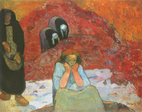 Ernte in Arles oder Menschliches Elend from Paul Gauguin