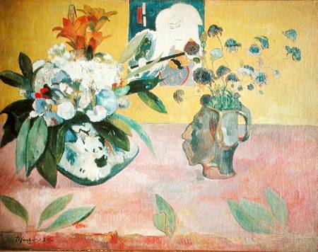 Flowers and a Japanese Print from Paul Gauguin